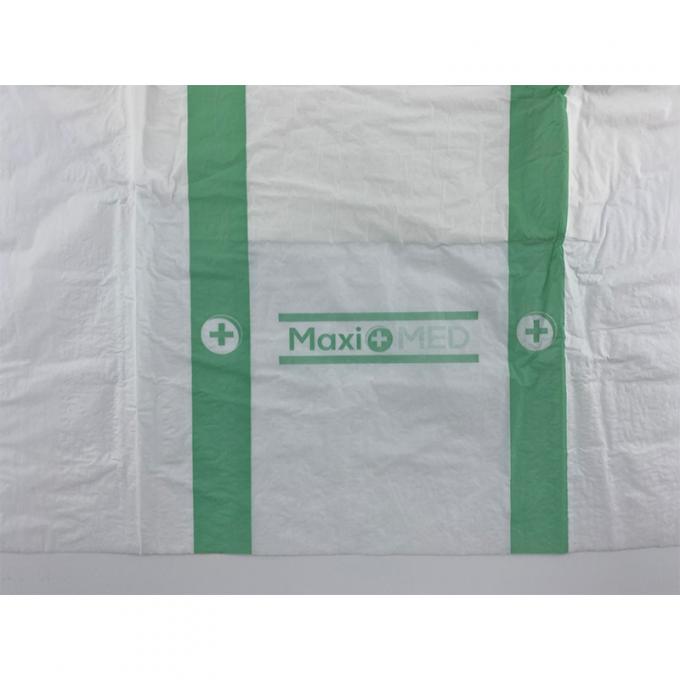 পিই ফিল্ম ব্যাক শীট এবং মুদ্রিত বৈশিষ্ট্যগুলির সাথে সুপার আরামদায়ক ডিসপোজেবল অ্যাডাল্ট ডায়াপার বৈশিষ্ট্যগুলি পিই টেপ 3